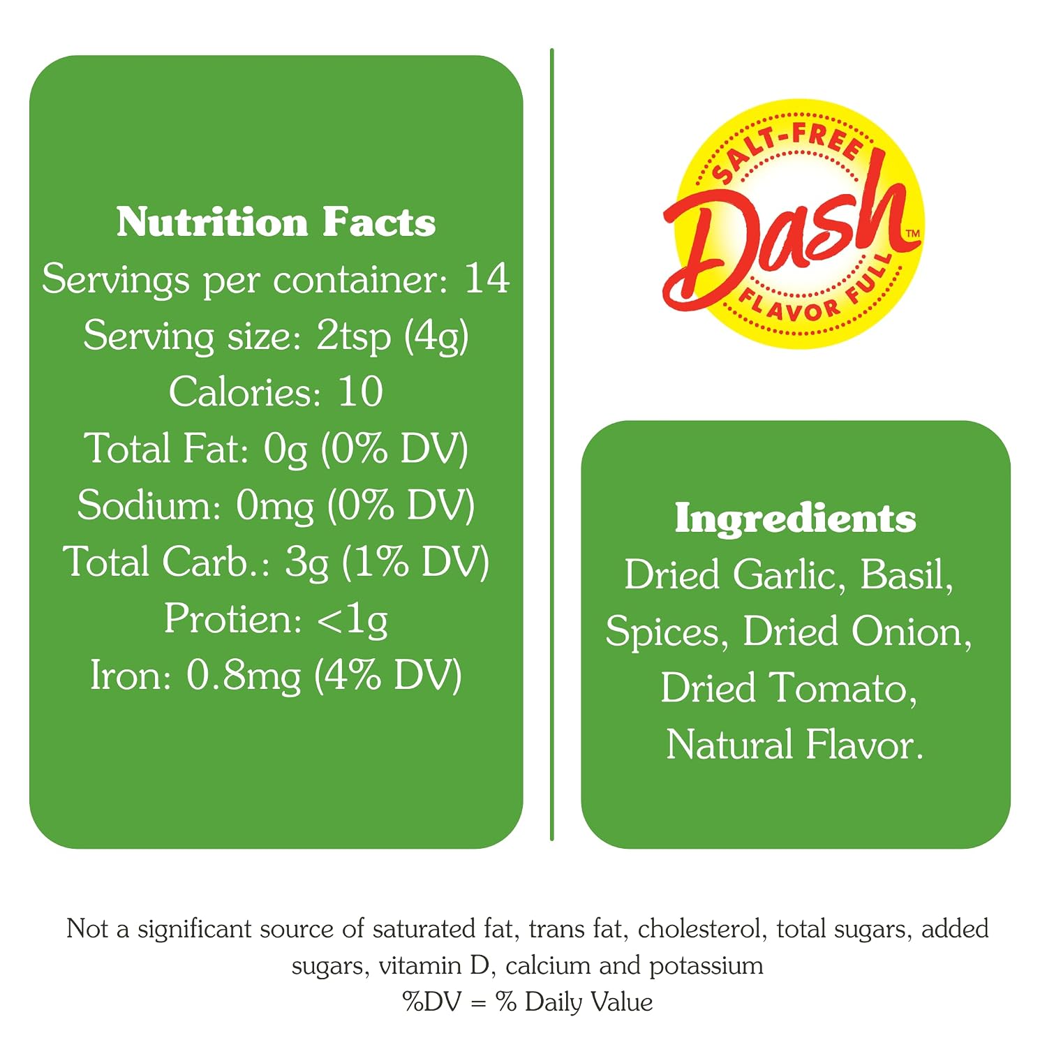 Detalle 2 de Mrs. Dash 1188955 Garlic Pesto Salt-Free Pasta Seasoning, 2 Ounce (Pack of 8)