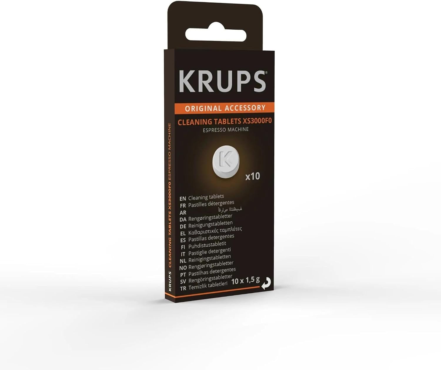 Detalle de KRUPS Lot de 10 pastilles nettoyantes XS300010 pour machines à café Full Auto