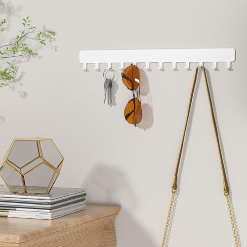 Thumbnail 4 de Josmimic Wall Mounted Necklace Holder with 12 Hooks (Adhesive, White)