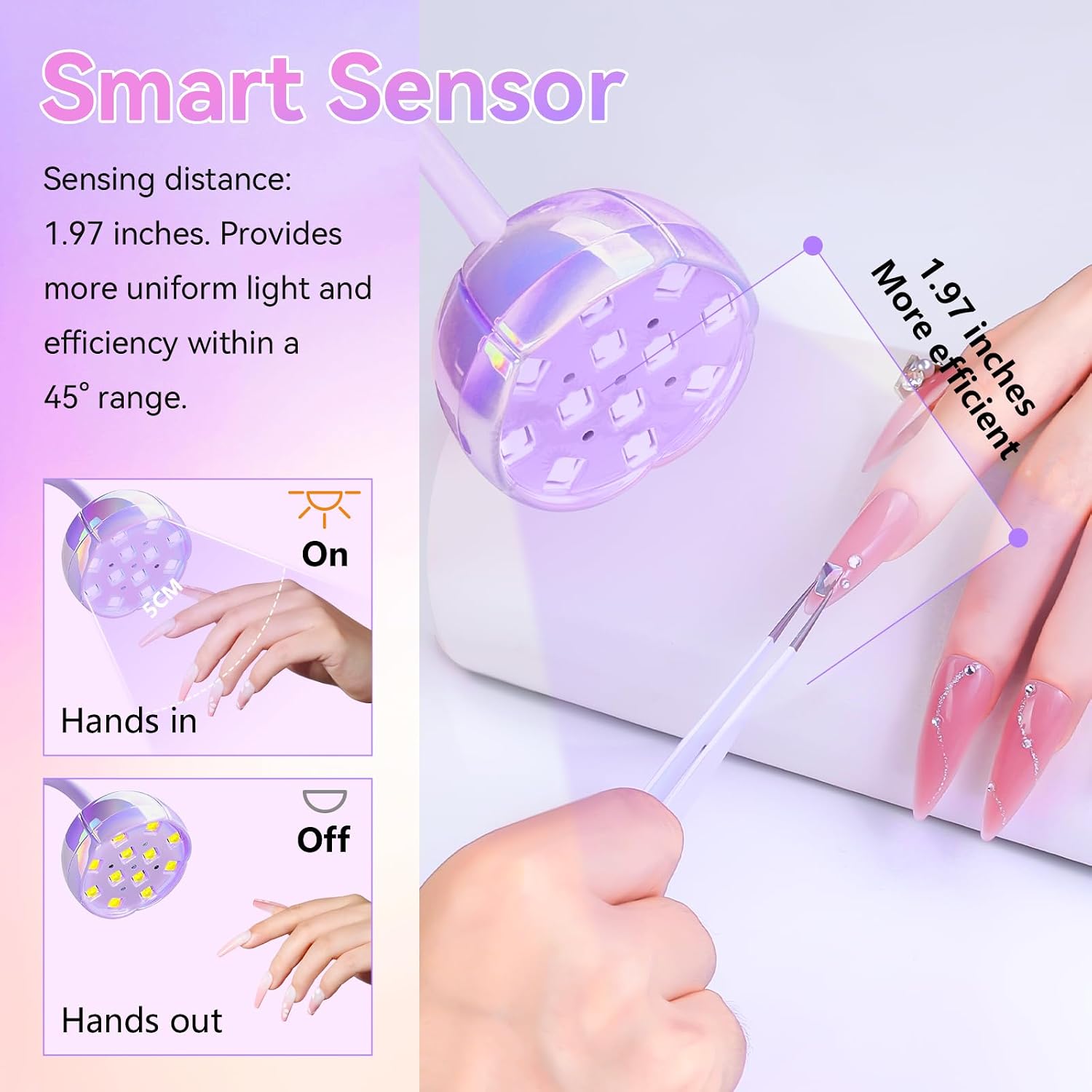 Thumbnail 5 de Makartt UV LED Nail Lamp with Gooseneck — Cordless 39mW/cm² Quick Gel Curing
