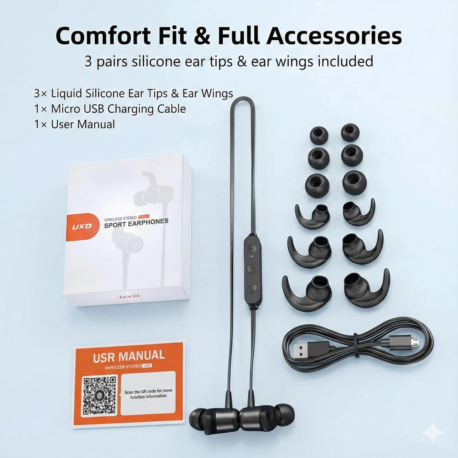 Thumbnail 6 de UXD Bluetooth Kopfhörer 20 Std Spielzeit