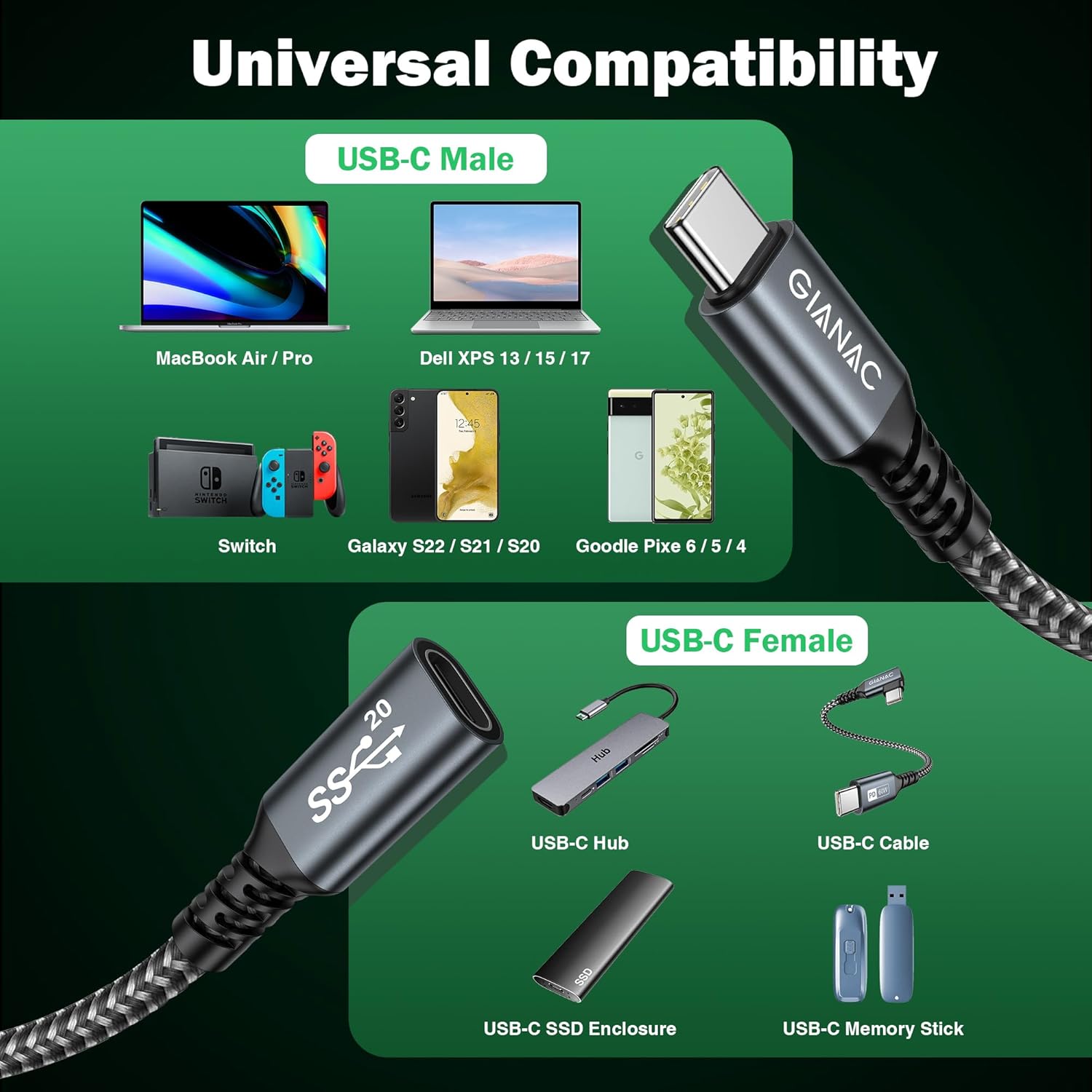 Thumbnail 6 de USB C Verlängerung Kabel 2M 240W