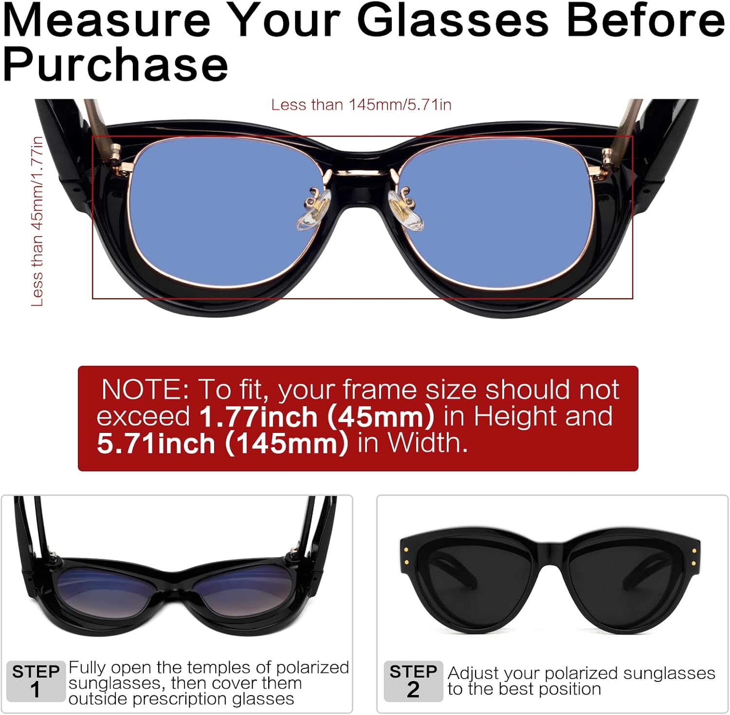 Thumbnail 4 de Face Shadow Überzieh-Sonnenbrille für Brillenträger – polarisiert, UV400, extra weit