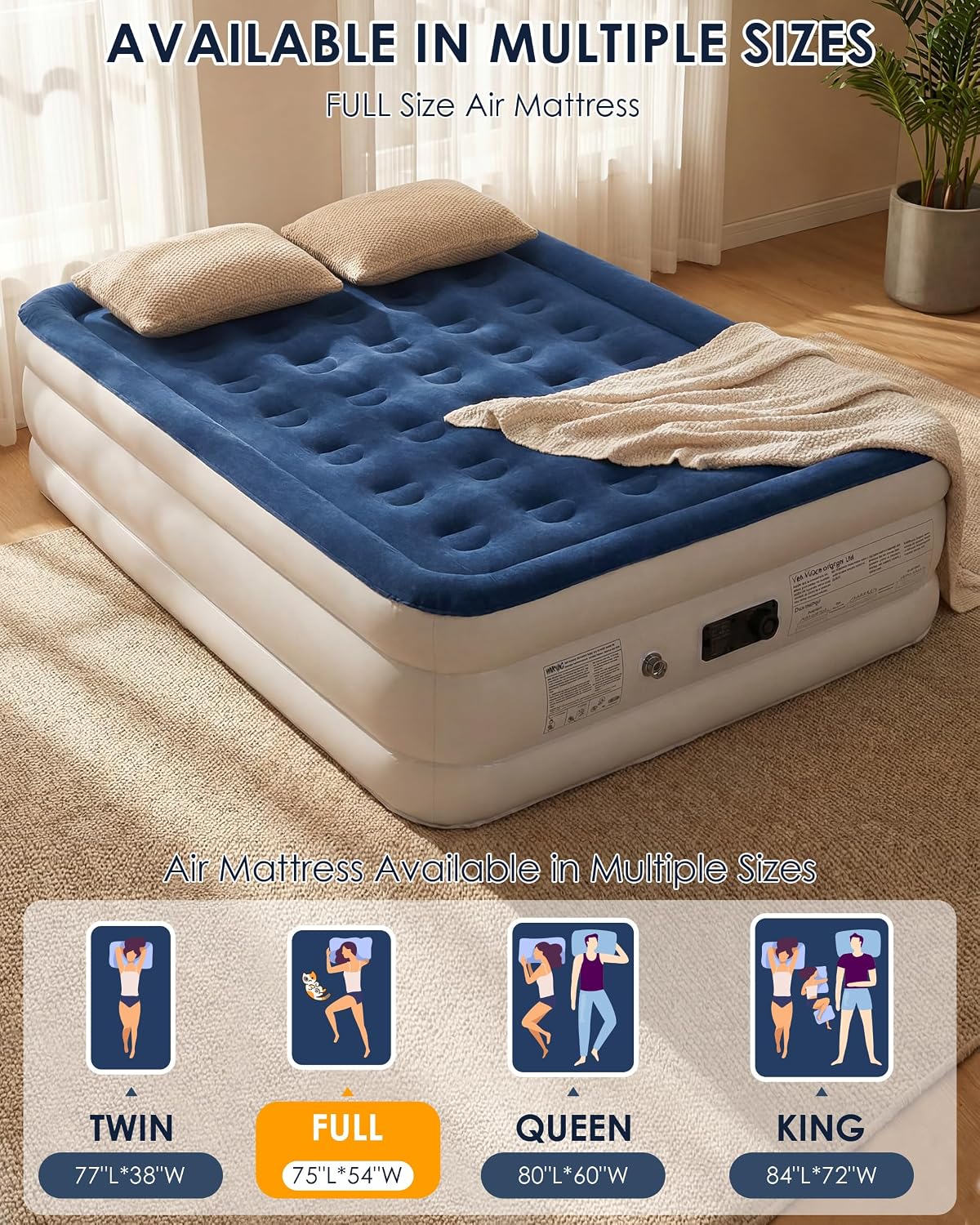 Detalle 1 de Full Air Mattress, 18-Inch