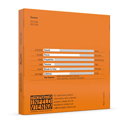 Thumbnail 1 de Thomastik-Infeld Alphayue AL100: set corde violino 4/4 (MI acciaio, LA alluminio, RE alluminio/argento, SOL argento) – tensione 22,4 kg