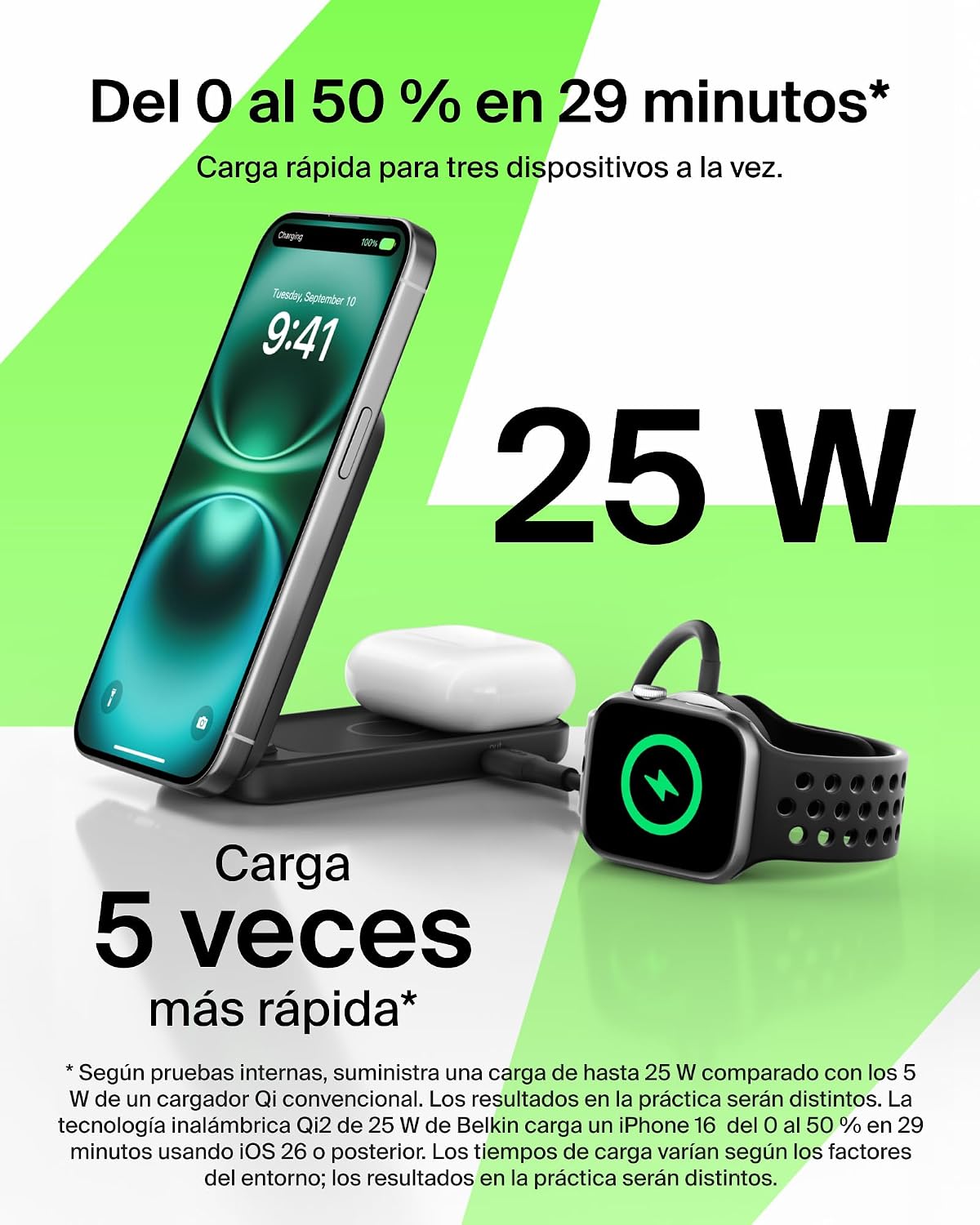 Thumbnail 1 de Belkin UltraCharge Qi2 25W 2 en 1