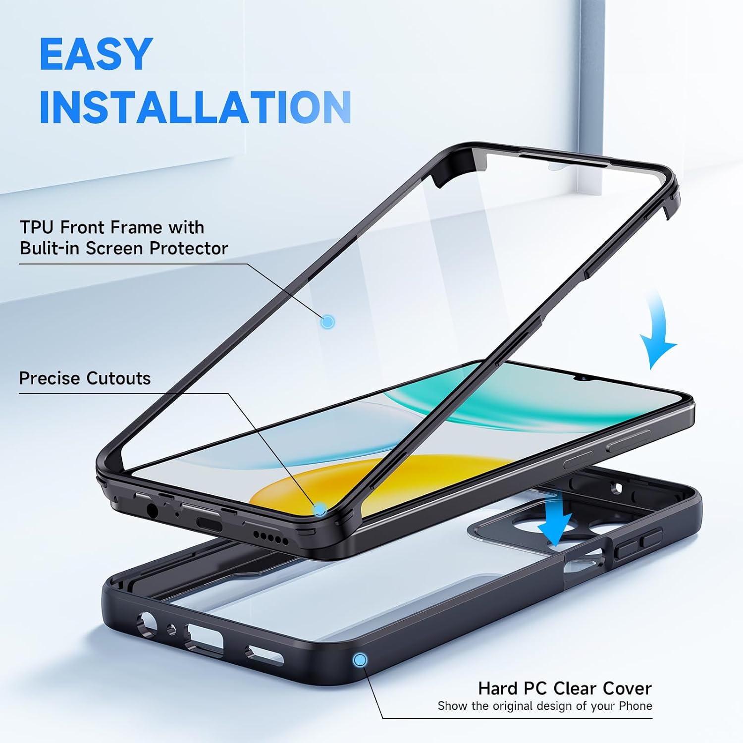 Detalle 2 de Seacosmo Full-Body Case with Screen Protector for Honor X5C/X5C+ Plus