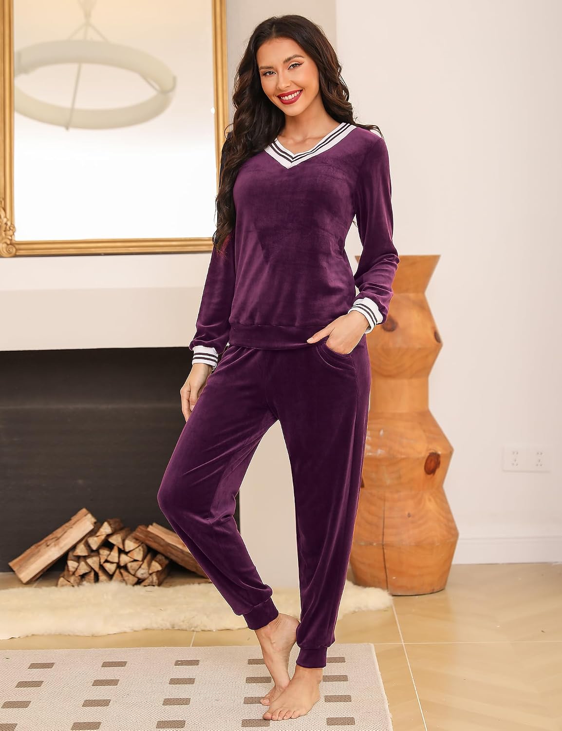 Detalle 2 de Totatuit Tuta in Velluto donna con coulisse