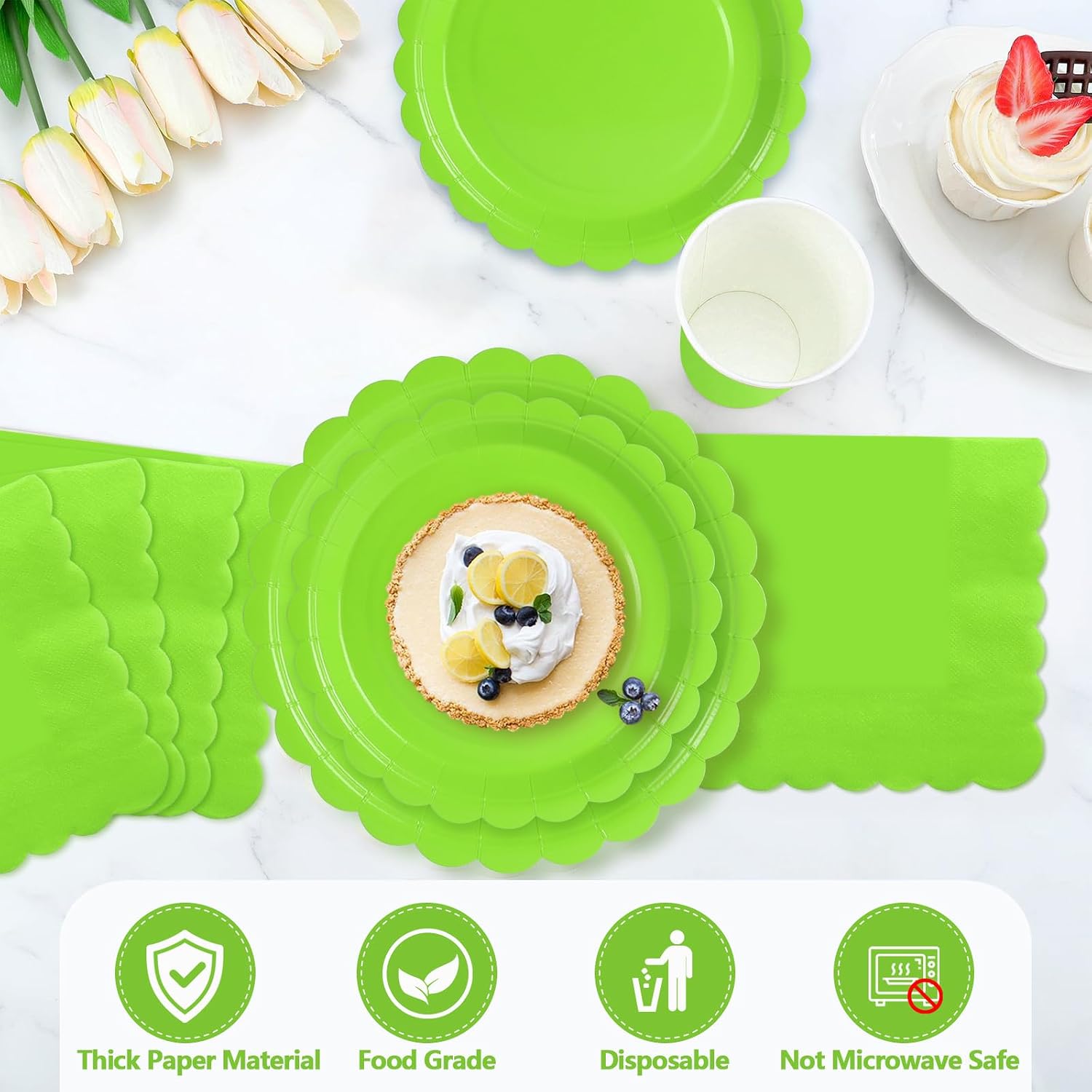 Thumbnail 2 de Disposable Party Tableware Set, 120 Pieces