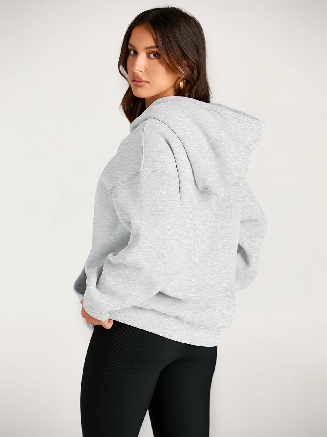 Detalle 2 de EFAN Women's Oversized Fleece Hoodie with Hood and Side Pockets
