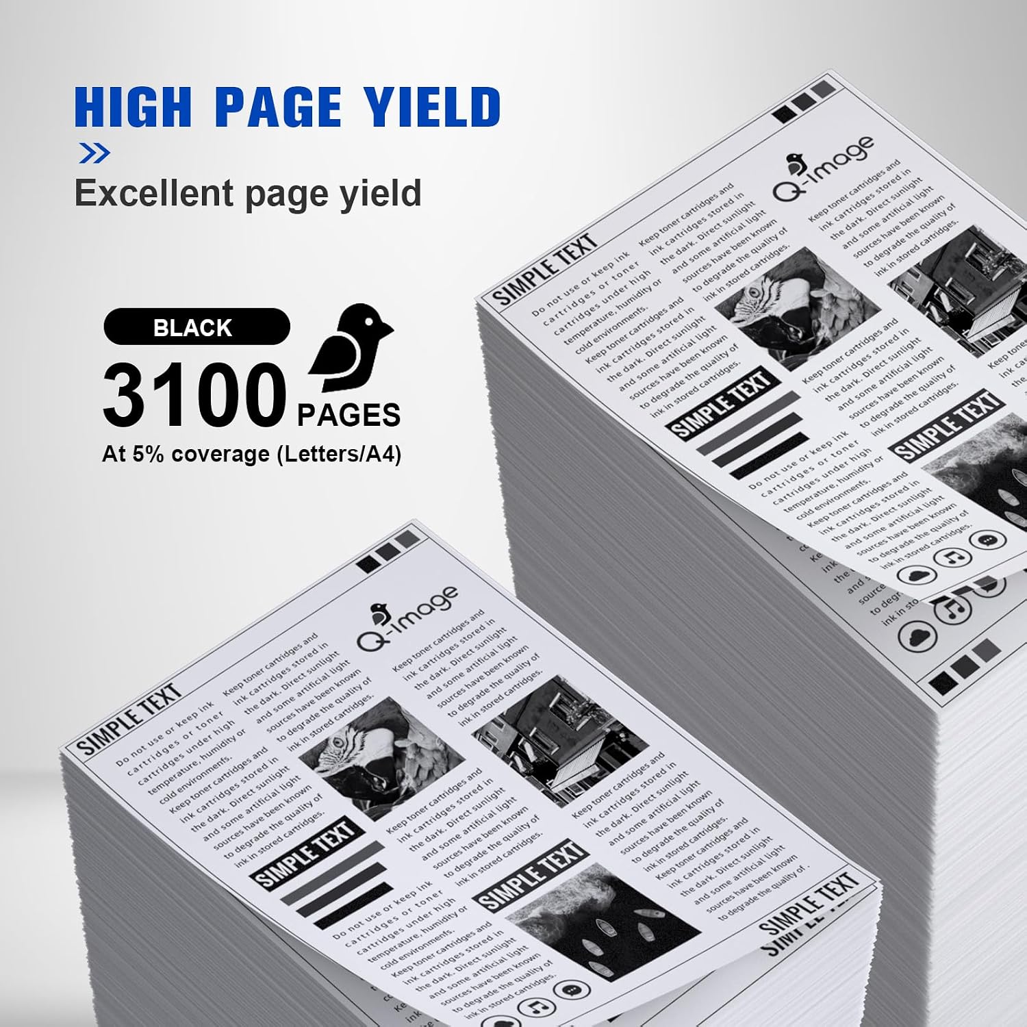 Thumbnail 2 de Q-image Cartuccia toner compatibile Canon 054 054H (CRG-054 / CRG-054H) nera per i-SENSYS LBP e MF