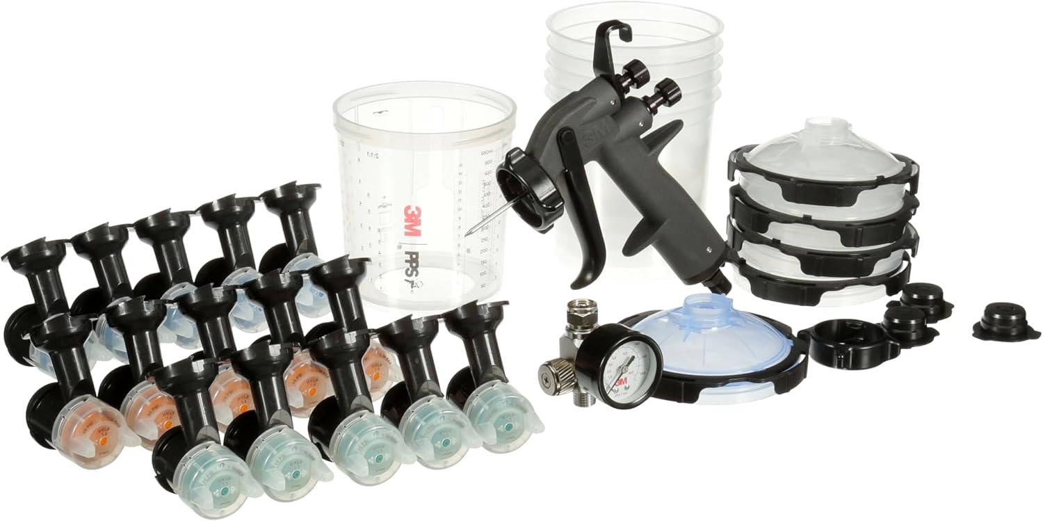Thumbnail 3 de 3M Performance Spray Gun Starter Kit (26778) with PPS 2.0 Cup System and 15 Replaceable HVLP Heads