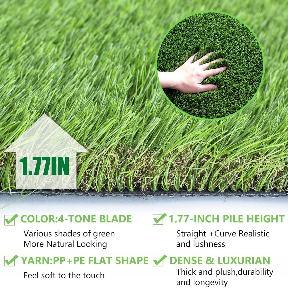 Thumbnail 1 de Petgrow 1.77-Inch Artificial Grass Turf, 7 x 15 Feet, with Drainage Holes