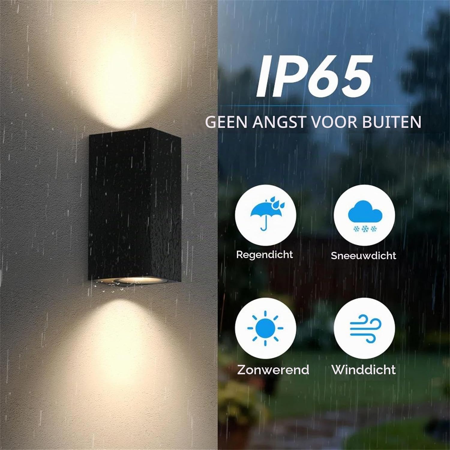 Thumbnail 6 de CANMEIJIA BDB-155 buitenwandlampen, set van 2, IP65, GU10 up-down
