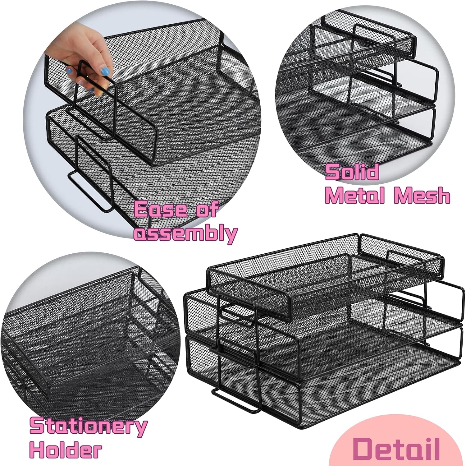 Detalle 2 de ideallife Schreibtisch Organizer A4 mit Ablagen