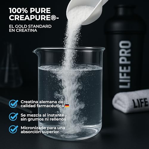 Thumbnail 1 de Creatina Monohidratada Creapure Life Pro – 650 g, sin gluten, micronizada y alemana