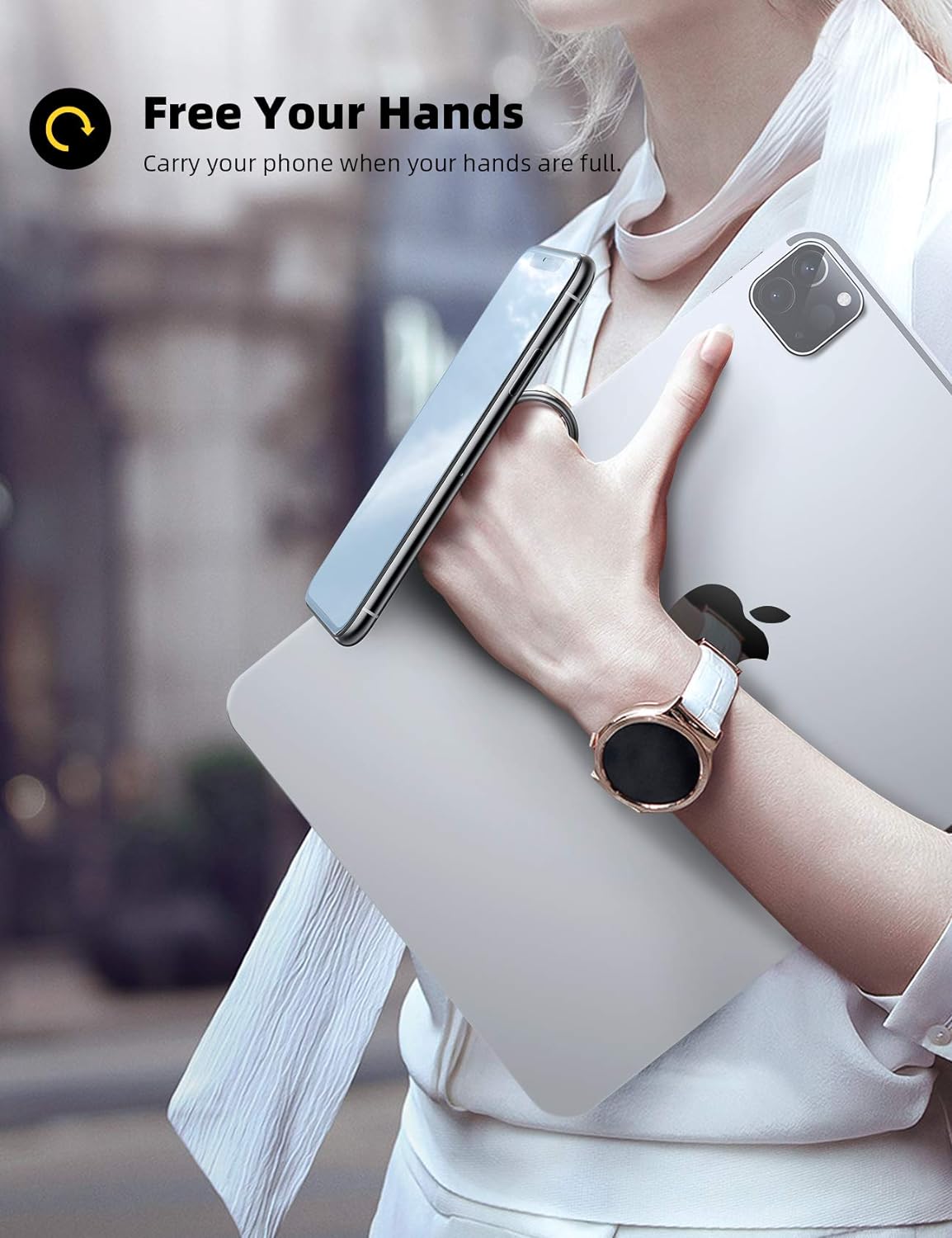 Detalle de Lamicall Phone Ring Holder 360° adjustable grip
