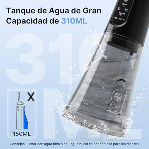 Thumbnail 4 de TUREWELL Idropulsore dentale portatile 310 ml con 5 modalità e 4 ugelli 🪥