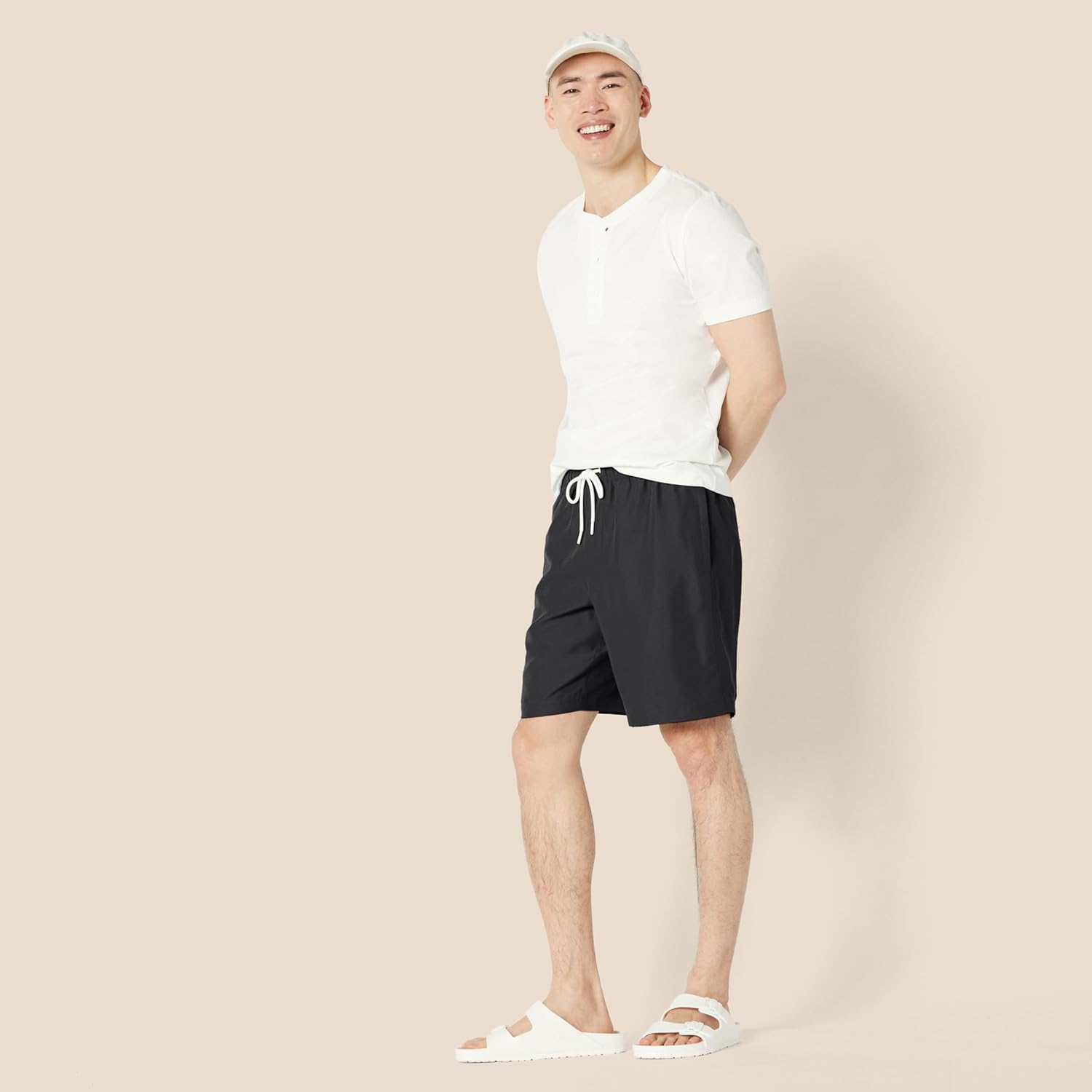 Detalle 2 de Amazon Essentials Men's 9-Inch Swim Trunk with Mesh Liner, Pockets, and Drawstring
