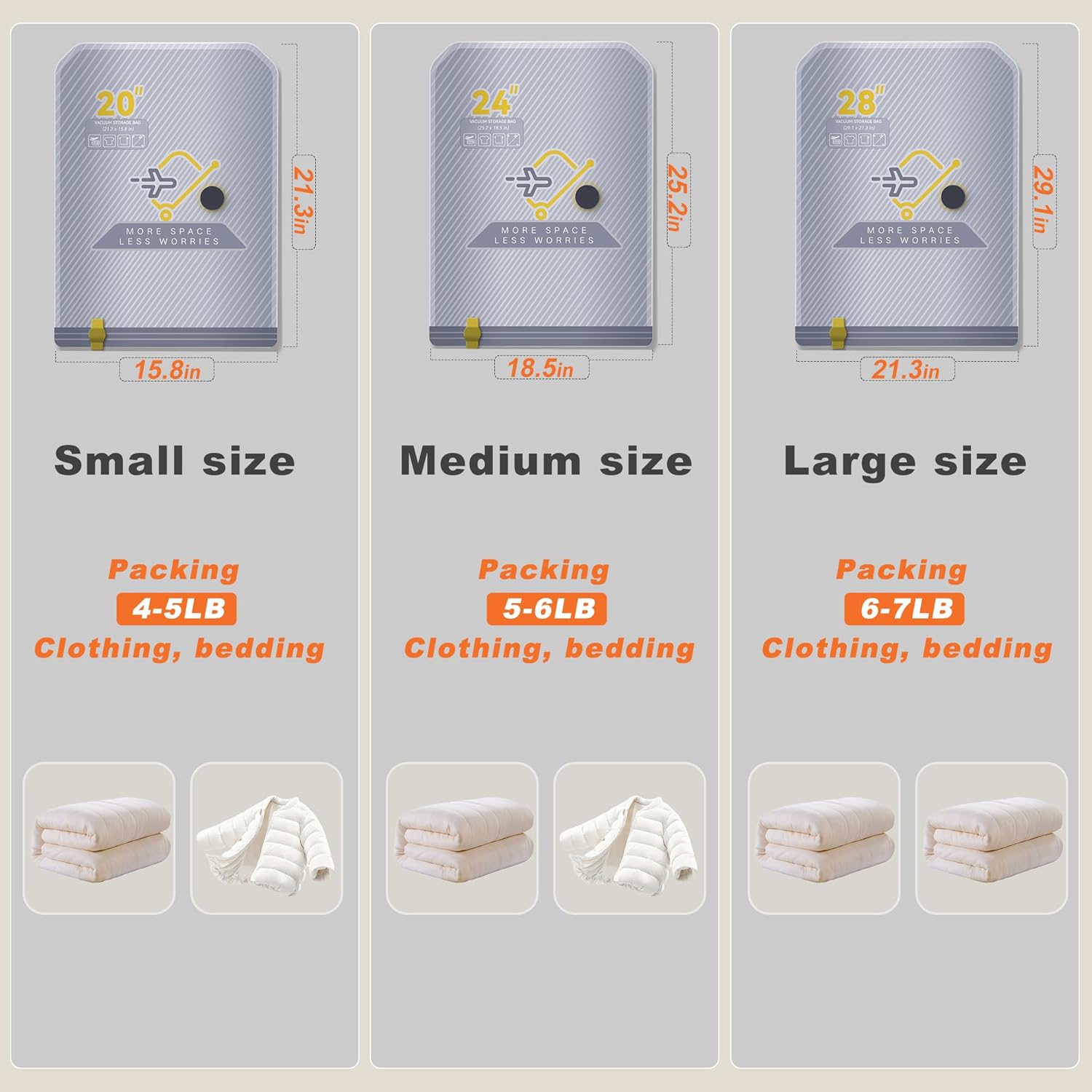 Thumbnail 2 de 15-Pack Vacuum Bags for Travel with Wireless Rechargeable Pump (Carry-on Compression Set)