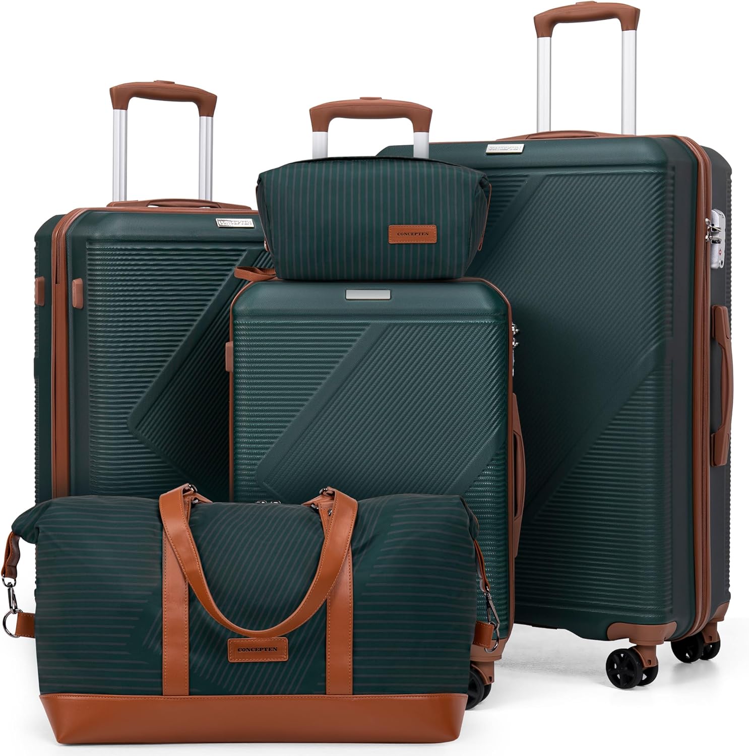 CONCEPTEN 5-piece lightweight luggage set with TSA lock