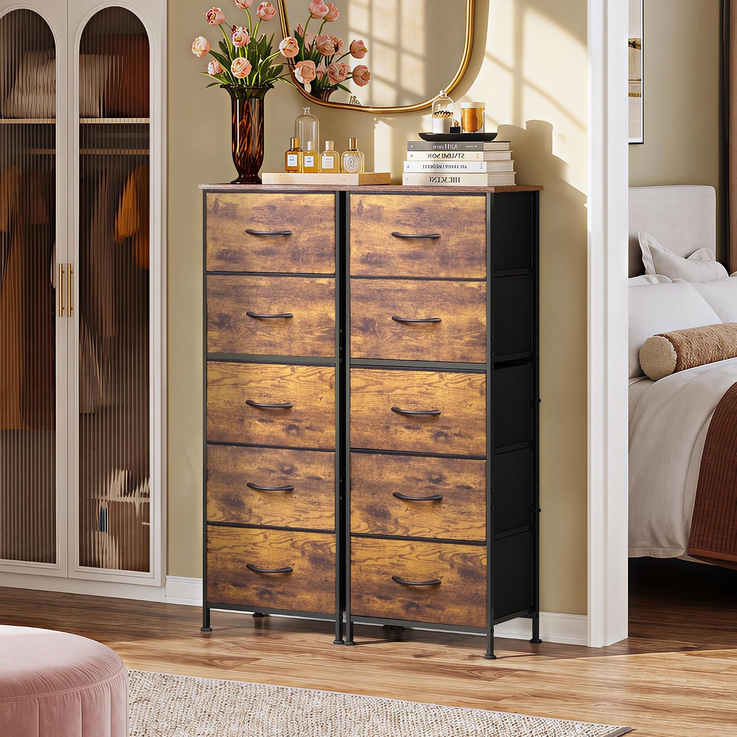 Thumbnail 4 de WLIVE 5-Drawer Fabric Dresser 47.5"