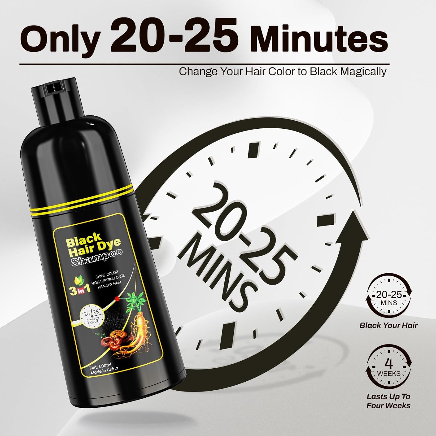 Thumbnail 2 de Schwarzes Haarfärbe Shampoo 3 in 1 für graue Deckung