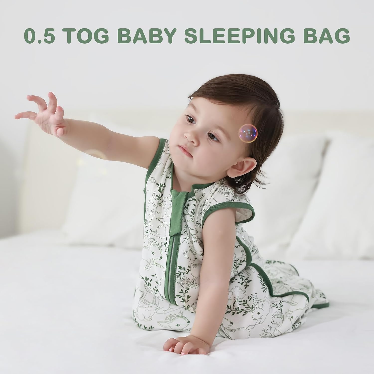 Thumbnail 2 de MIKAFEN 2pc Baby Sleeping Bag 0.5 Tog (Spring & Summer) – 0.5Tog Cotton Sleeveless Sleep Sack