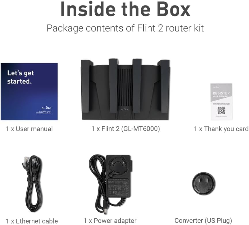 Thumbnail 3 de GL.iNet GL-MT6000 (Flint 2): Router WiFi 6 per giochi e casa smart