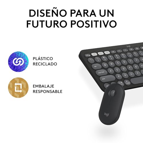 Thumbnail 11 de Logitech Pebble 2 Combo (teclado y ratón inalámbricos) con Logi Bolt y Bluetooth, QWERTY español/grafito