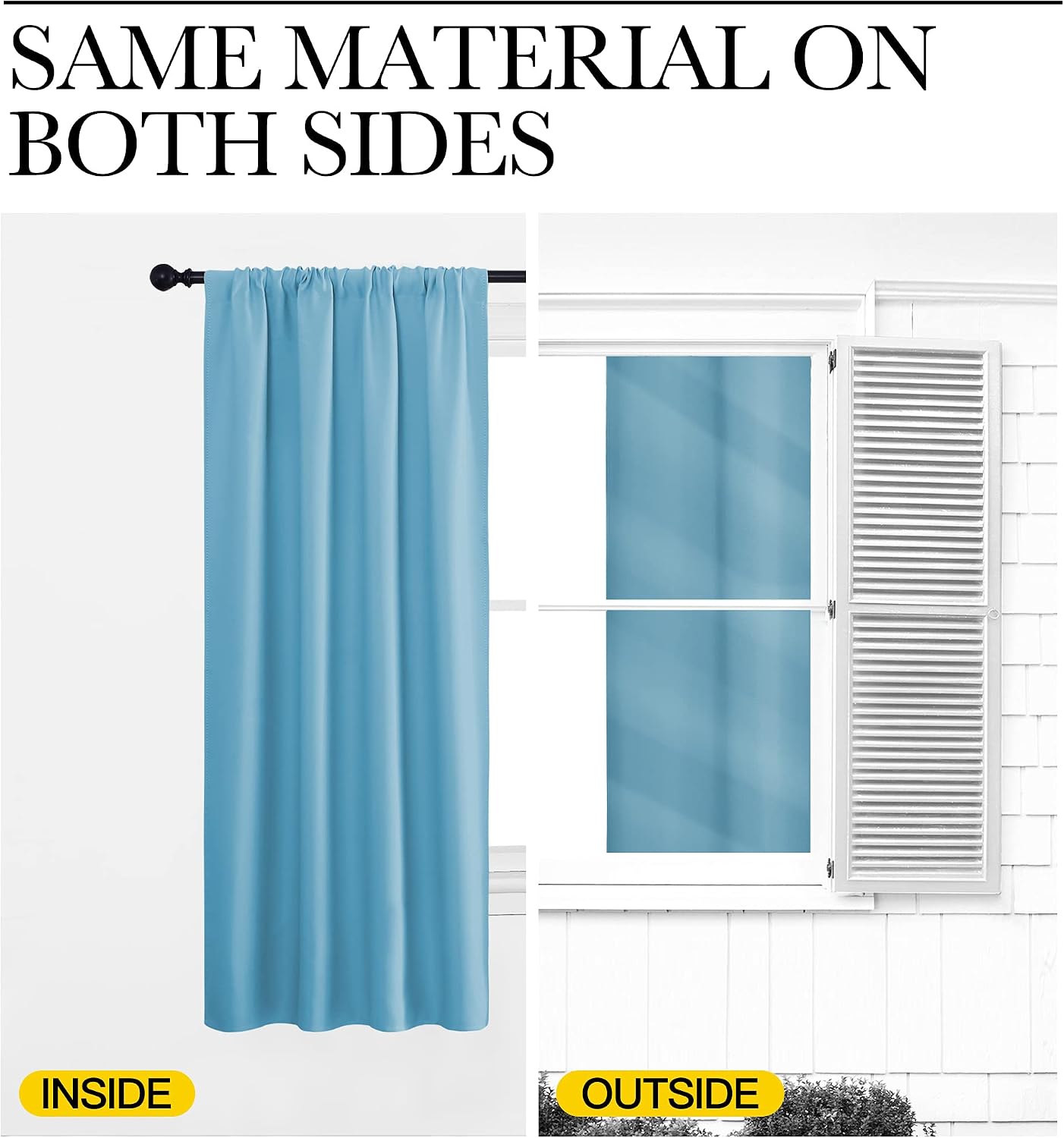 Detalle 1 de NICETOWN Blackout Kitchen Curtains 34-Inch Wide