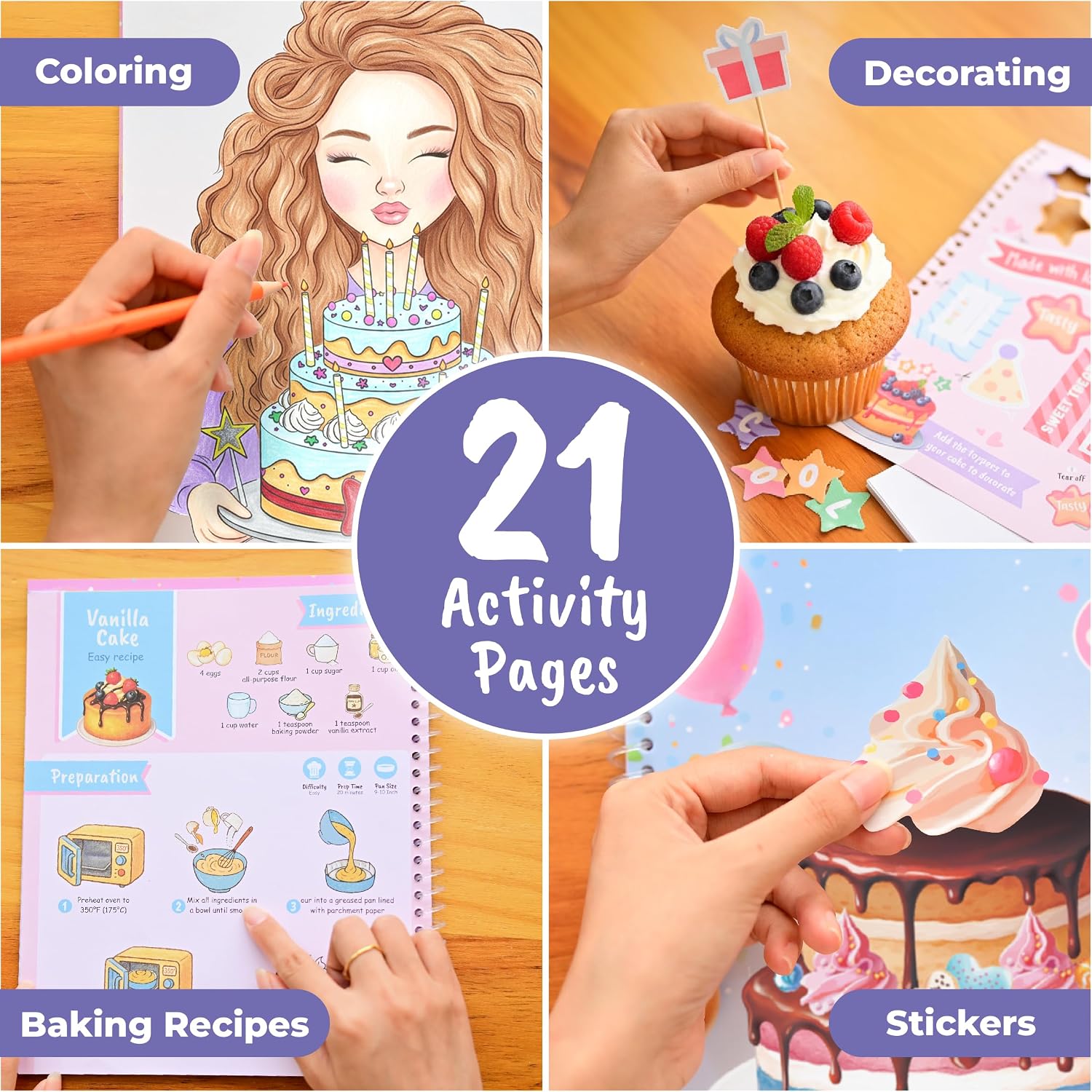 Detalle 2 de BSCOOL Kids’ Activity Coloring Book, 30 Pages