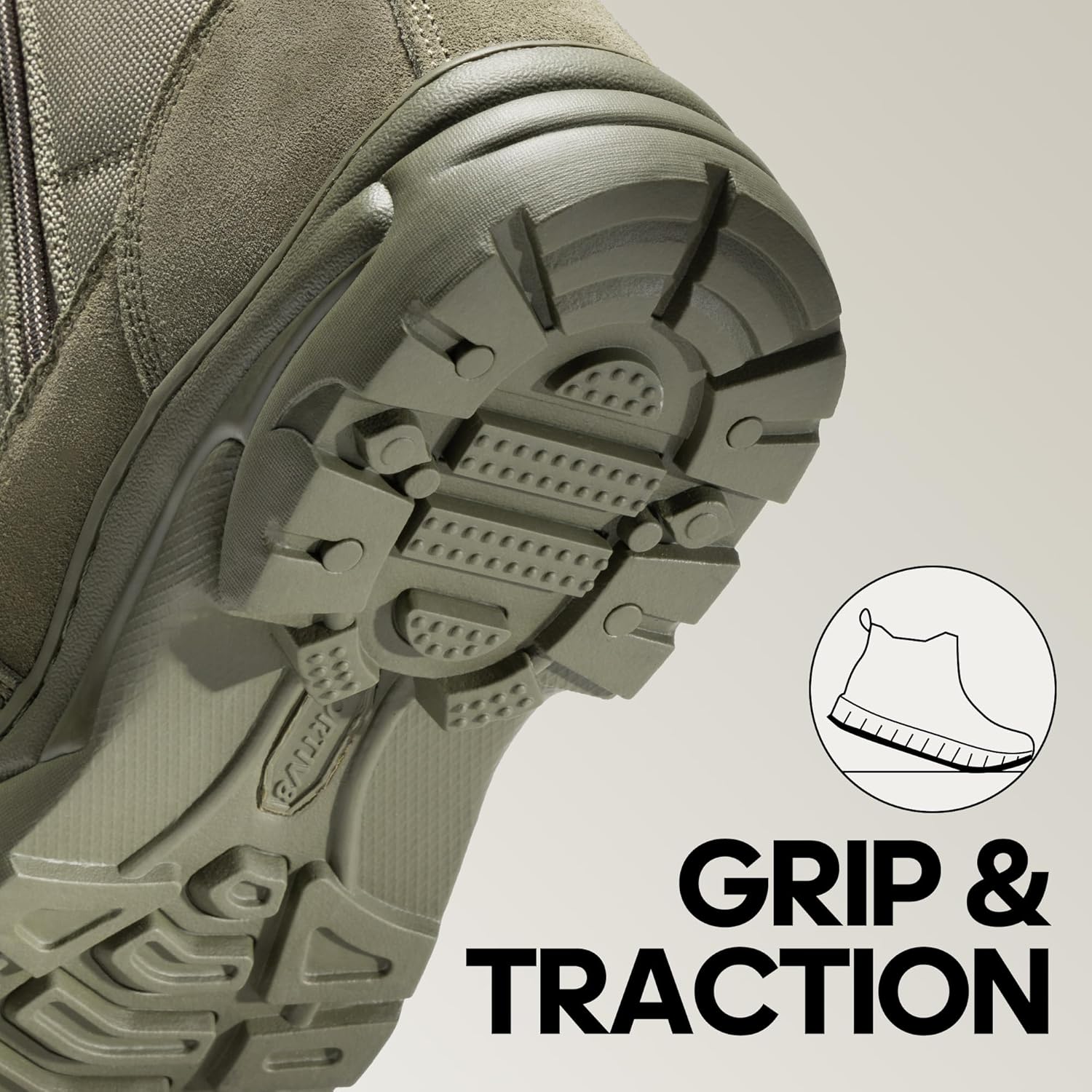 Thumbnail 6 de NORTIV 8 Men's Military Tactical Work Boots with Side Zipper