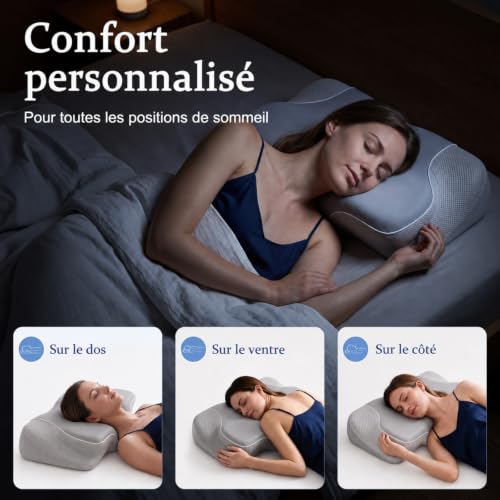 Thumbnail 3 de CloudNook Oreiller Ergonomique Cervical – Coussin mémoire de forme pour soutien de la nuque