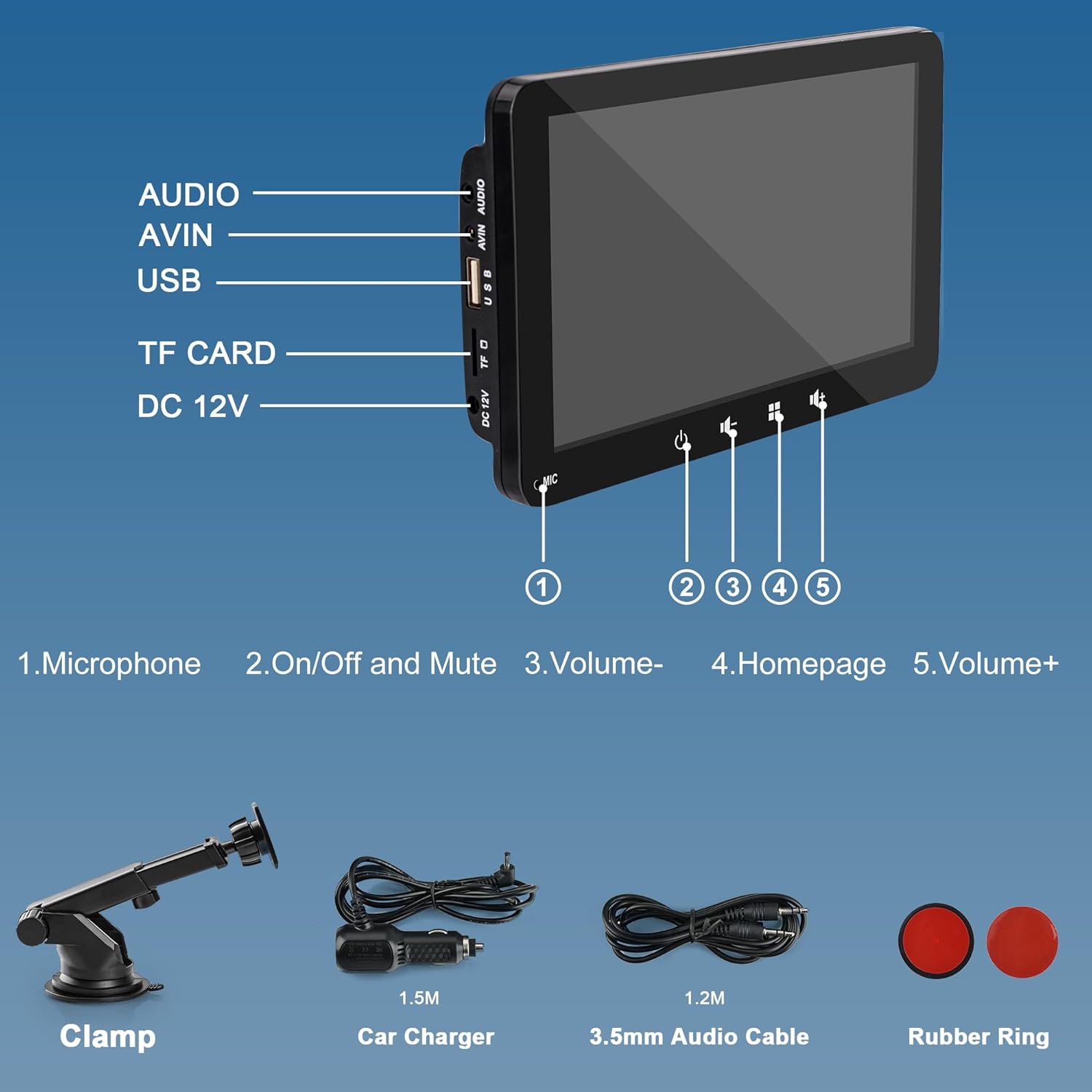 Thumbnail 6 de Alltolink Autolink Wireless Carplay and Android Auto Car Play Screen – 7-Inch Portable Car Tablet with Voice Control