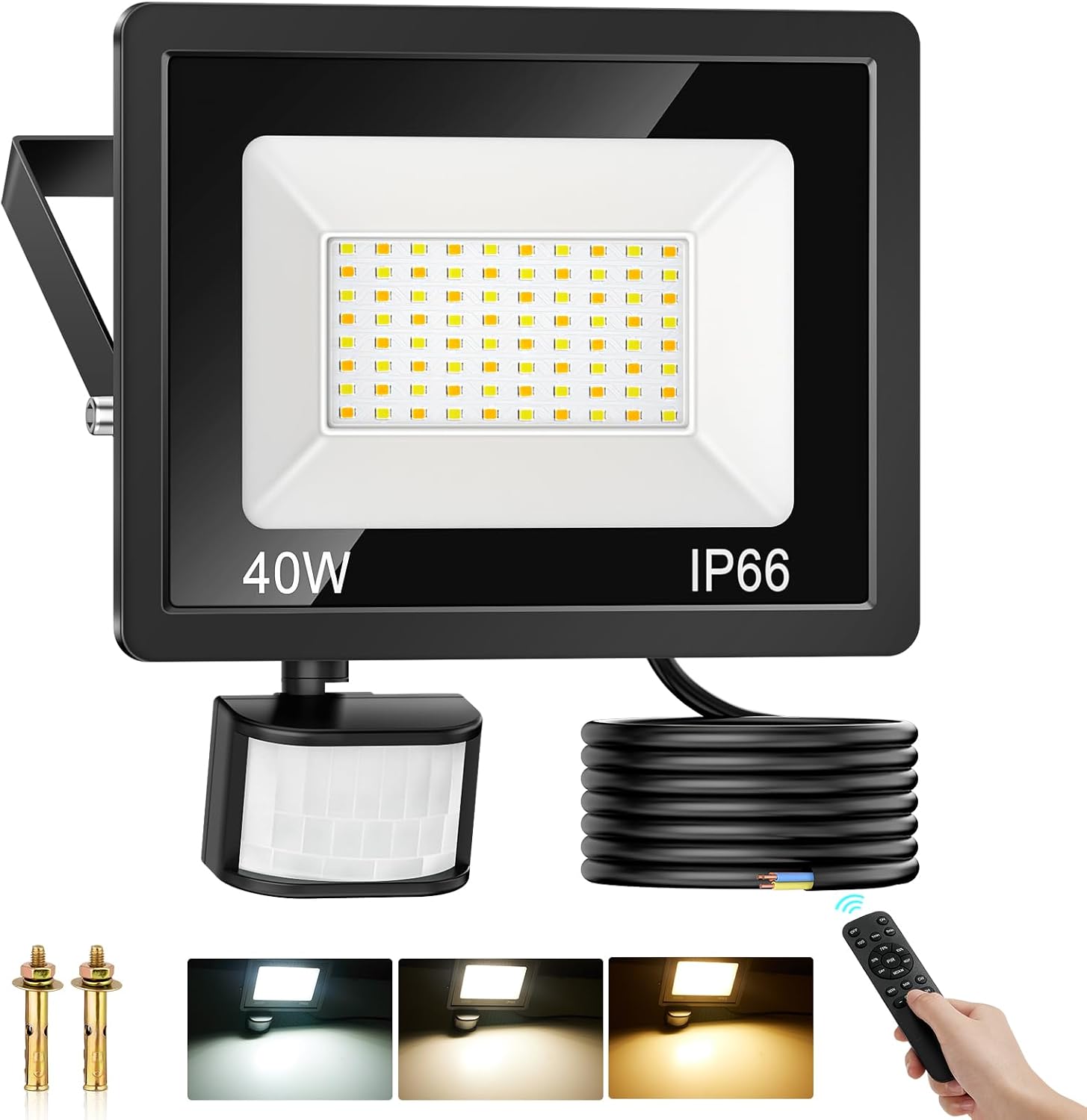 Detalle de COTLEDL 40W Security Lights Outdoor 4500LM