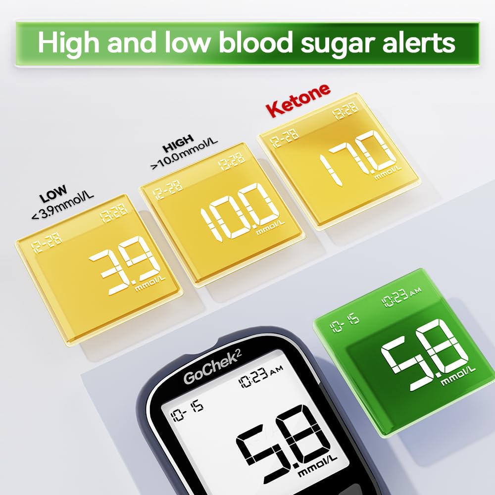Detalle 2 de MicroTech Blood Sugar Monitor Kit with 10 Strips & Lancets (No Coding) – 500-Store Memory