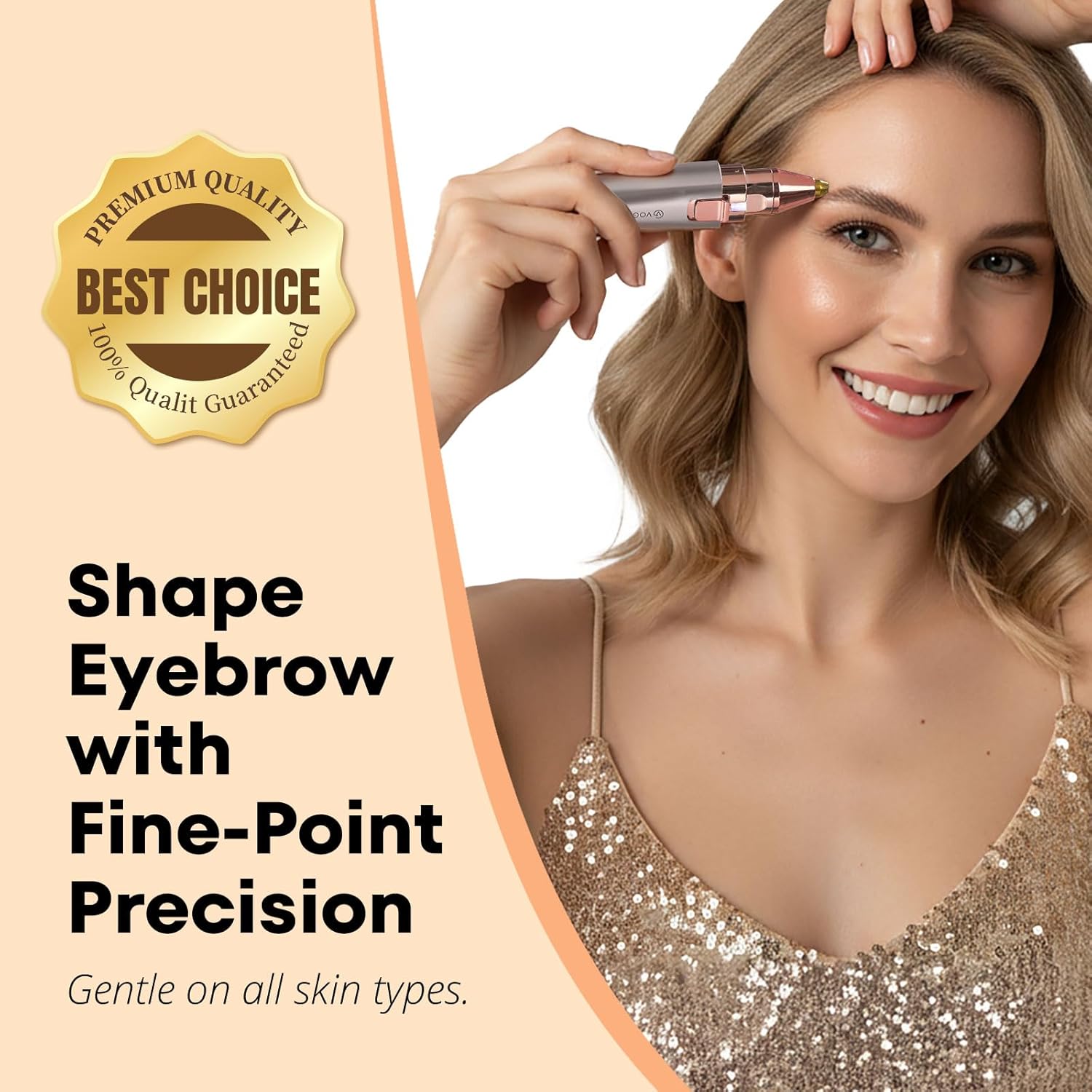 Thumbnail 3 de VG VOGCREST Tondeuse pour le visage et les sourcils (Rose) – Épilateur visage 2 en 1