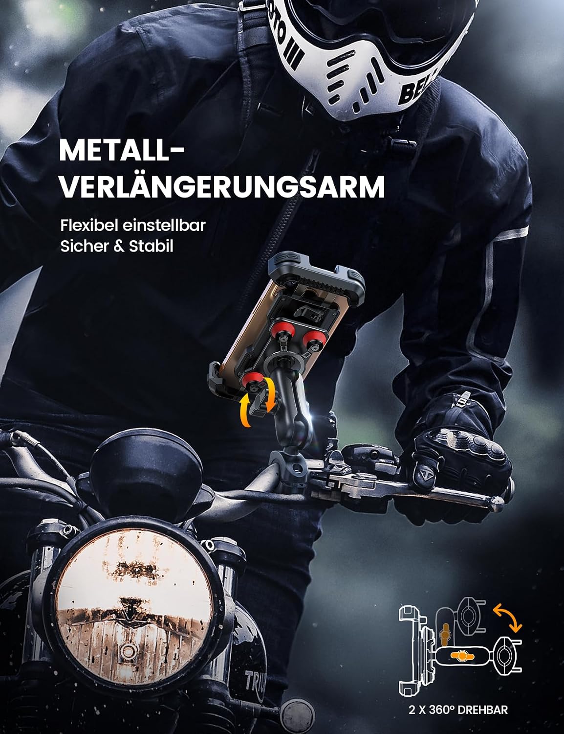 Thumbnail 1 de Lamicall Handyhalterung Motorrad 720° drehbar