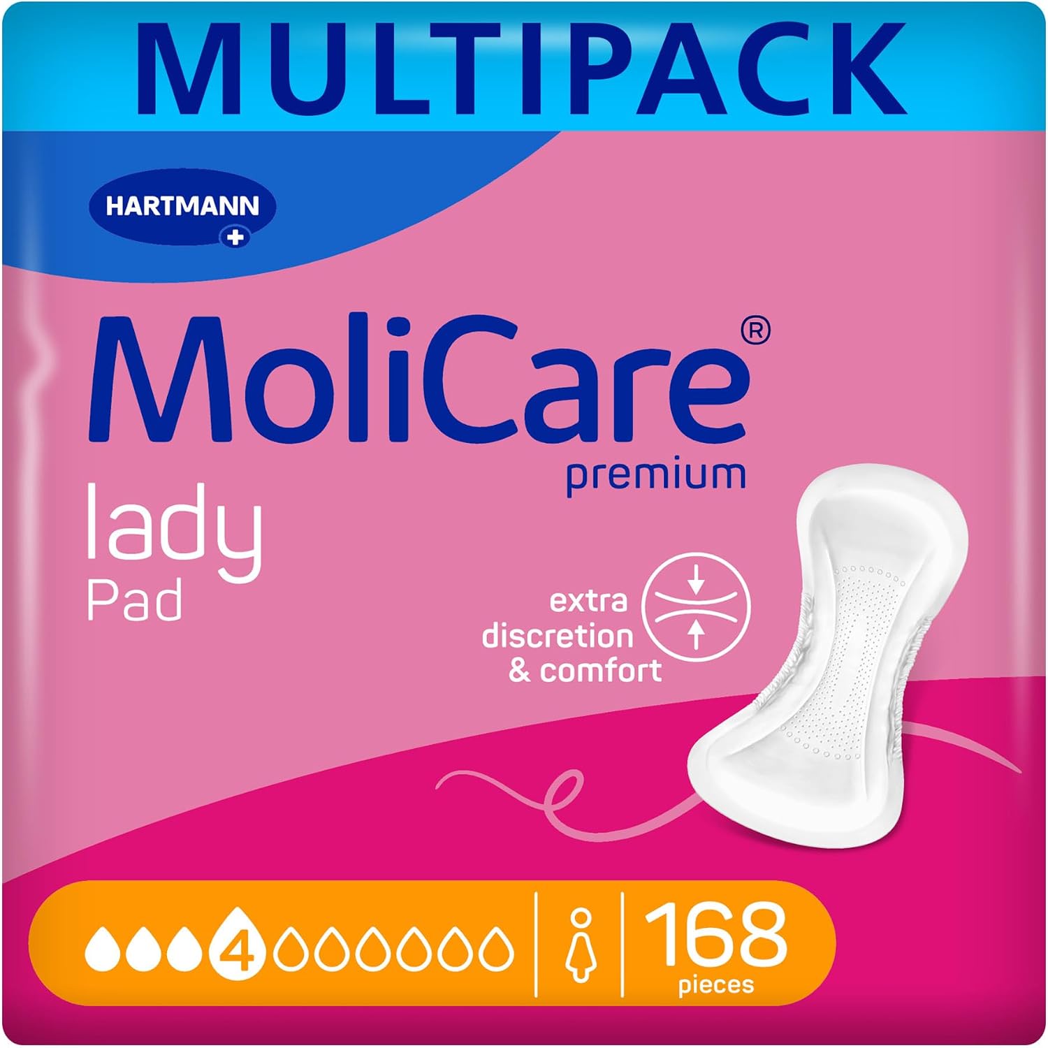 Thumbnail 6 de MoliCare lady Pad 5 kropli – bardzo długie wkładki nocne, 40 cm, 168 szt.