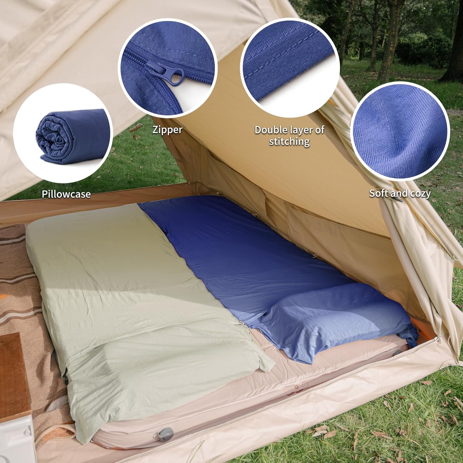 Thumbnail 4 de Naturehike Cotton Sleeping Bag Liner (210 x 75 cm) with Pillow Slot