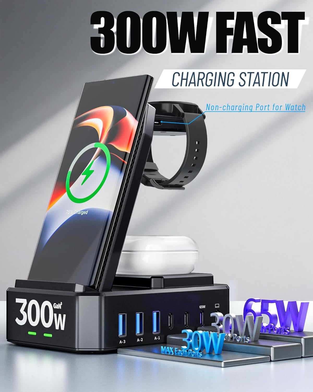 Detalle de 10-in-1 300W Wireless Charger for Samsung