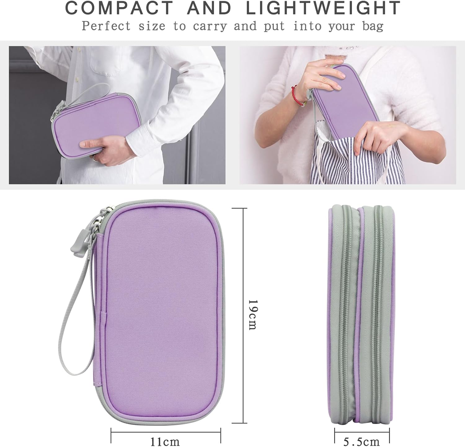 Detalle 2 de Skycase Kabeltasche: Travel Essentials Tech Pouch – Kompakte Organisation für Kabel, Zubehör und Schreibzeug