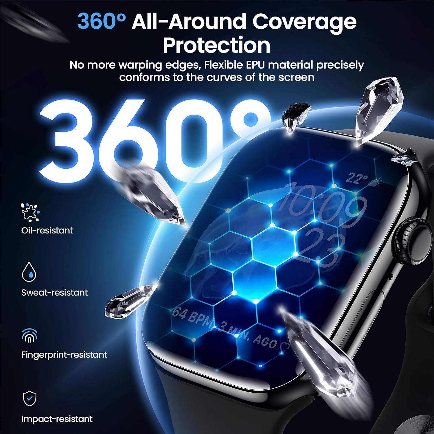 Detalle 2 de UniqueMe Apple Watch Series 11/10 46mm screen protector
