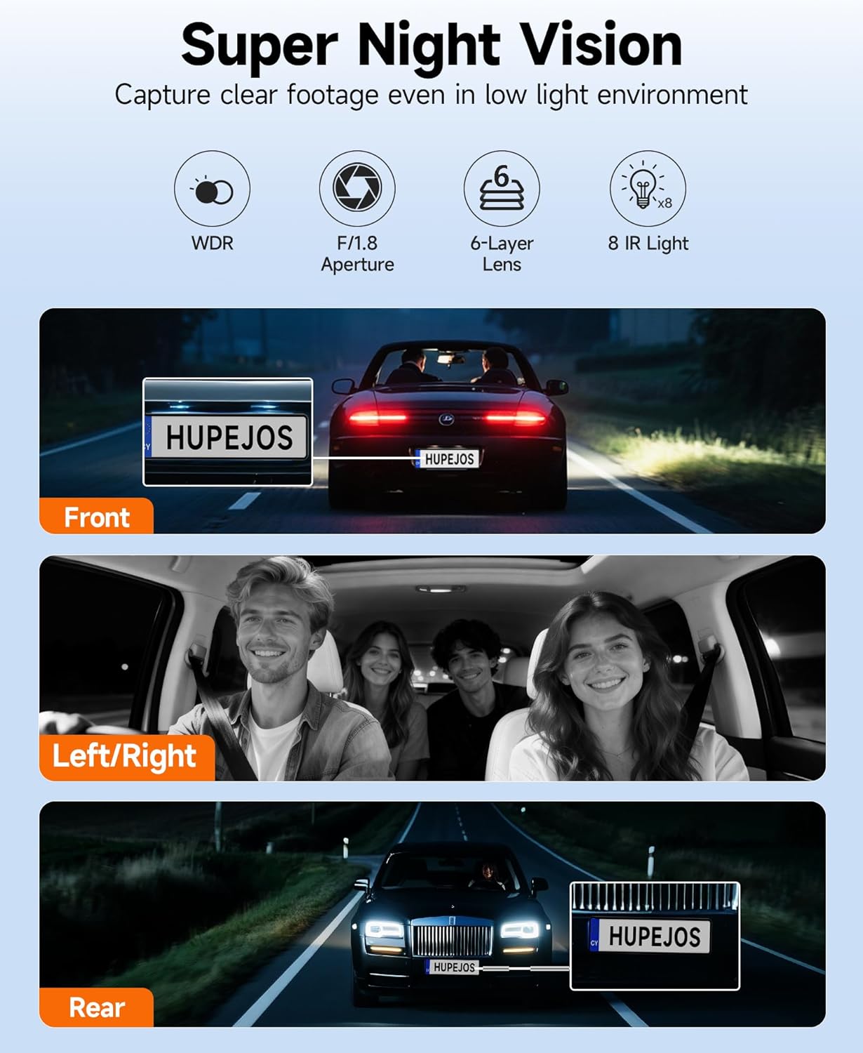 Thumbnail 5 de V7 2K 4-Channel Dash Cam with 64GB card