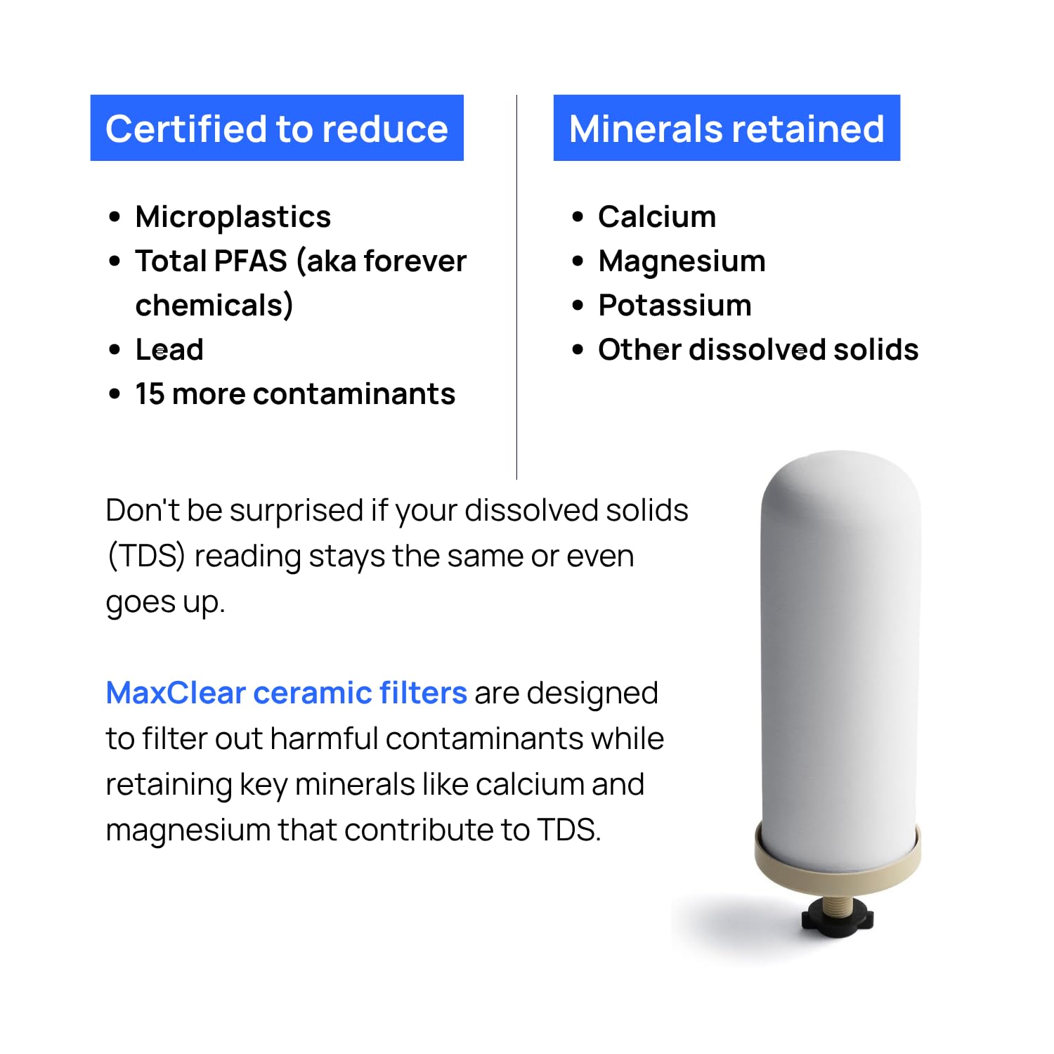Detalle de Culligan MaxClear 2.25 Gallon Gravity Water Filter System with 1 Ceramic Filter