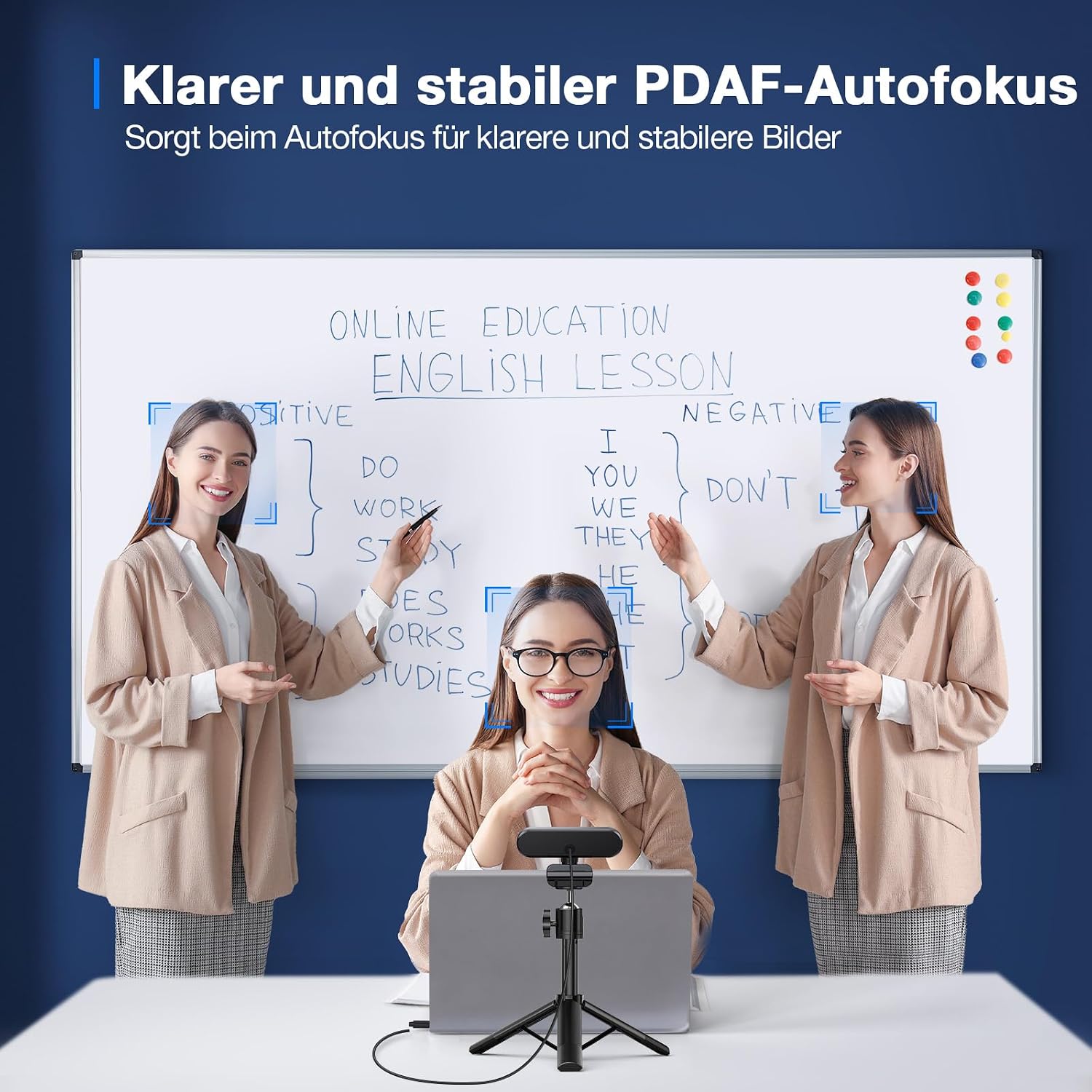 Detalle de EMEET C960 4K Kit Webcam – UHD-Video mit Sony-Sensor, TOF-AF und Dual-Mikrofonen