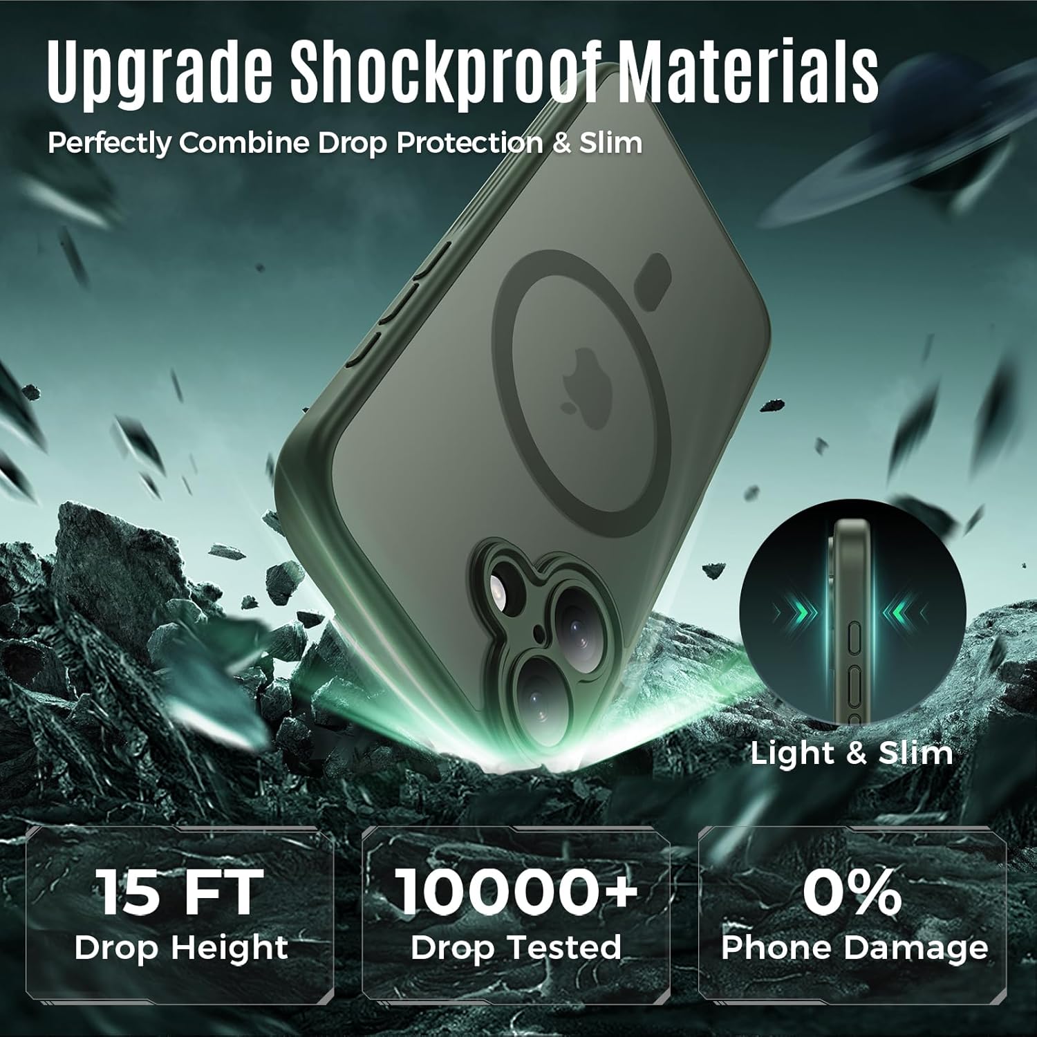 Thumbnail 3 de Symcele Designed for iPhone 17 Case with MagSafe (Magnetic Ring, Camera Cover) — Alpine Green