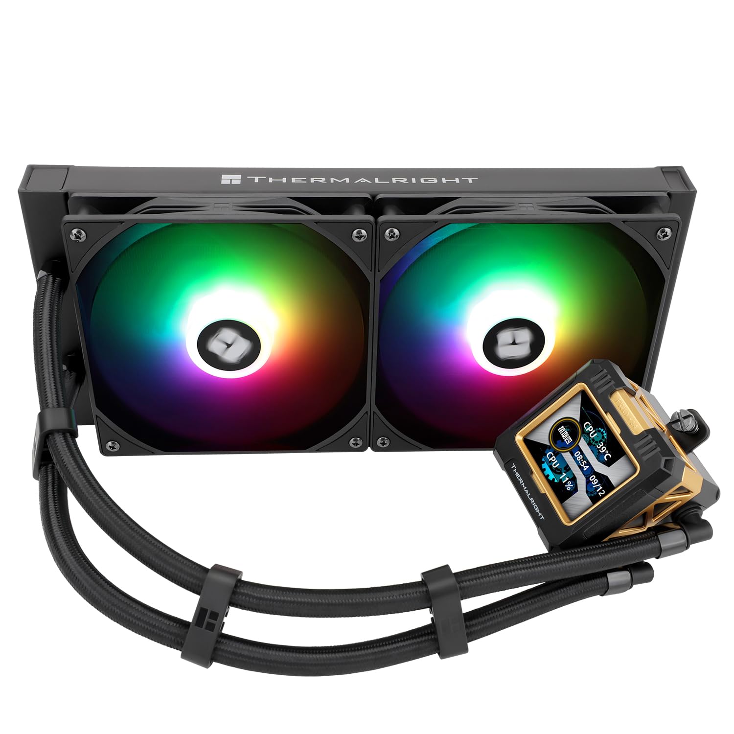 Thumbnail 6 de TR FW 240 Black ARGB Water Cooler per CPU con 2 ventole PWM e pompa 3000RPM, display LCD IPS