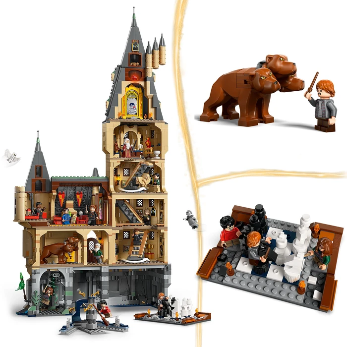 Detalle de LEGO Harry Potter Schloss Hogwarts: Der Hauptturm (76454) – Große Bau- und Sammelherausforderung